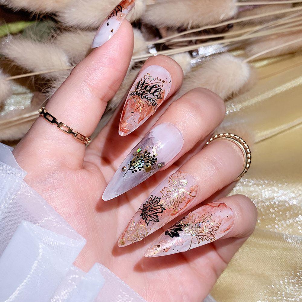 WATTLE Miếng Dán Trang Trí Móng Tay 3D DIY Xinh Xắn