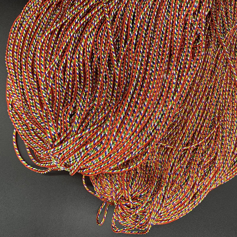 100gam-500gam dây ngũ sắc size 2,5mm- 3.2mm mã 582/582d , dây đan vòng tay, vòng cổ may mắn