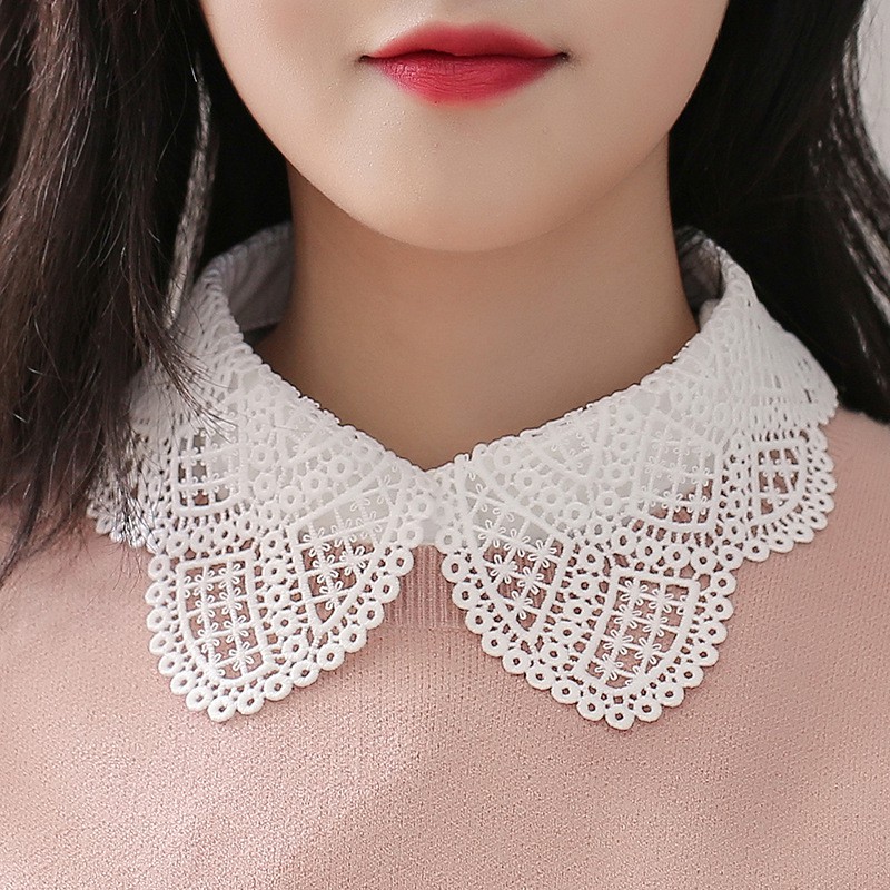 Cổ áo sơ mi phong cách Hàn quốc điểm ren cao cấp - cho phái nữ vẻ đẹp trẻ trung, tinh tế CSM001