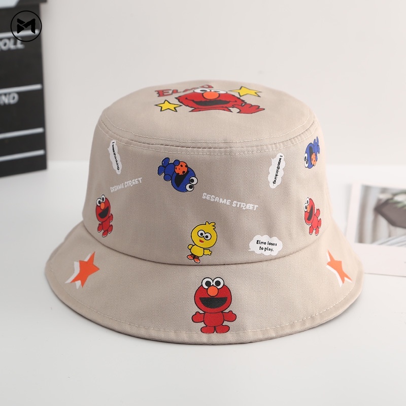 Mũ Tai Bèo Vành Rộng Chống Nắng Họa Tiết Hoạt Hình Cho Bé