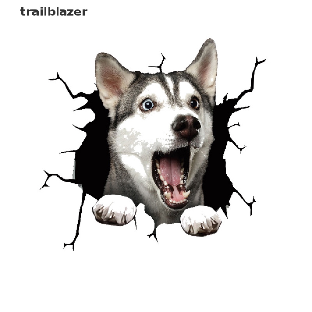 Miếng Dán 3D Tĩnh Điện Trang Trí Xe Hơi Hình Chú Chó trailblazer