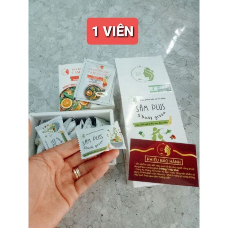 [Bạn mới nhập COSHBM -50% đơn 0Đ] Kẹo giảm cân sâm plus s'body green an toàn tiện lợi chính hãng