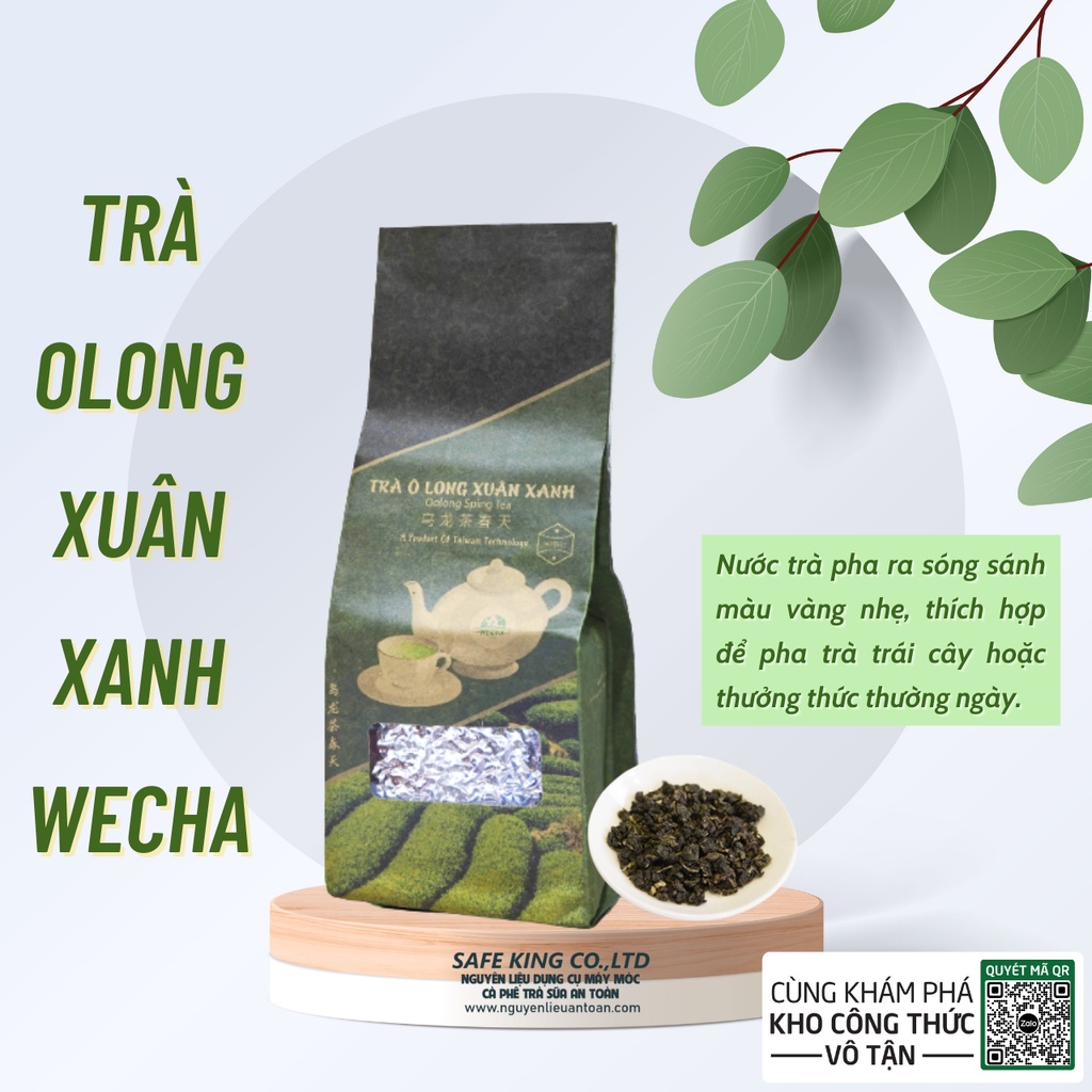 Trà Olong Xuân Xanh Wecha 500gr - Olong Spring Tea, Pha Trà Uống Hằng Ngày, Trà Trái Cây