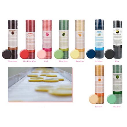 Sáp wax lông dạng khoanh cao cấp 500gr wax lông cực sạch , tặng kèm 10 que wax