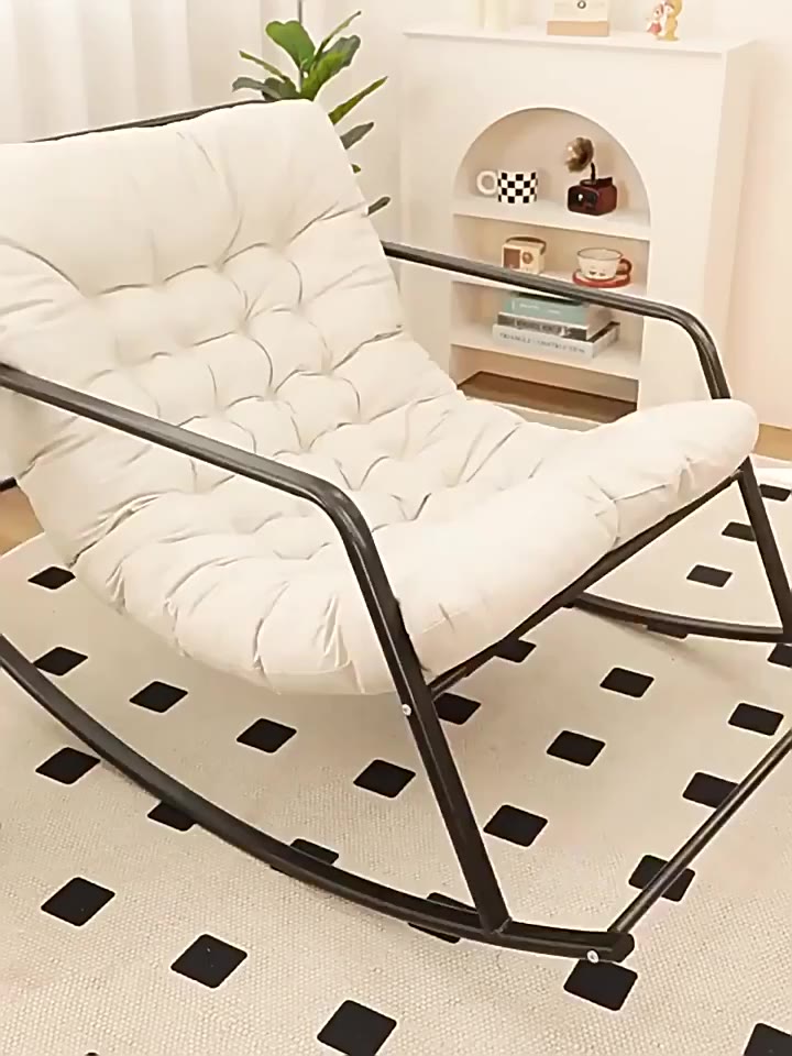 Ghế bập bênh đôi có gác chân, ghế sofa lười thư giãn phong cách Hàn Quốc | BigBuy360 - bigbuy360.vn