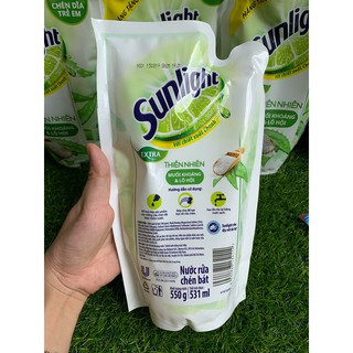 SET 3 bịch NƯỚC RỬA CHÉN SUNLIGHT Lô Hội 550gr