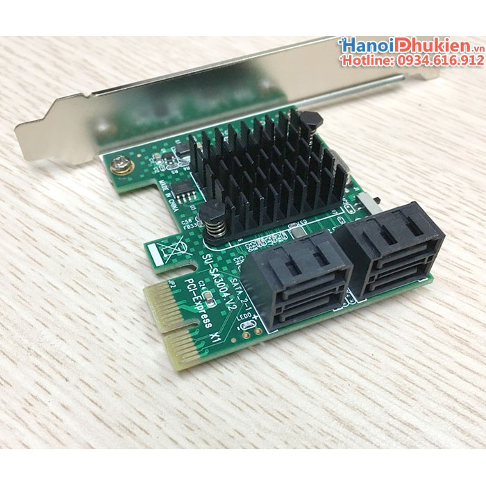 Card PCIe ra 4 SATA 3 lắp đặt nhiều ổ cứng HDD, SSD cho PC