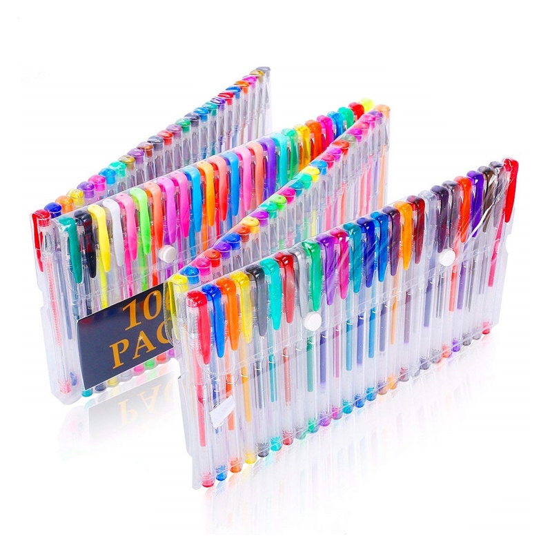 Bộ 100 bút kim tuyến màu neon vẽ phác thảo chuyên dùng cho học sinh
