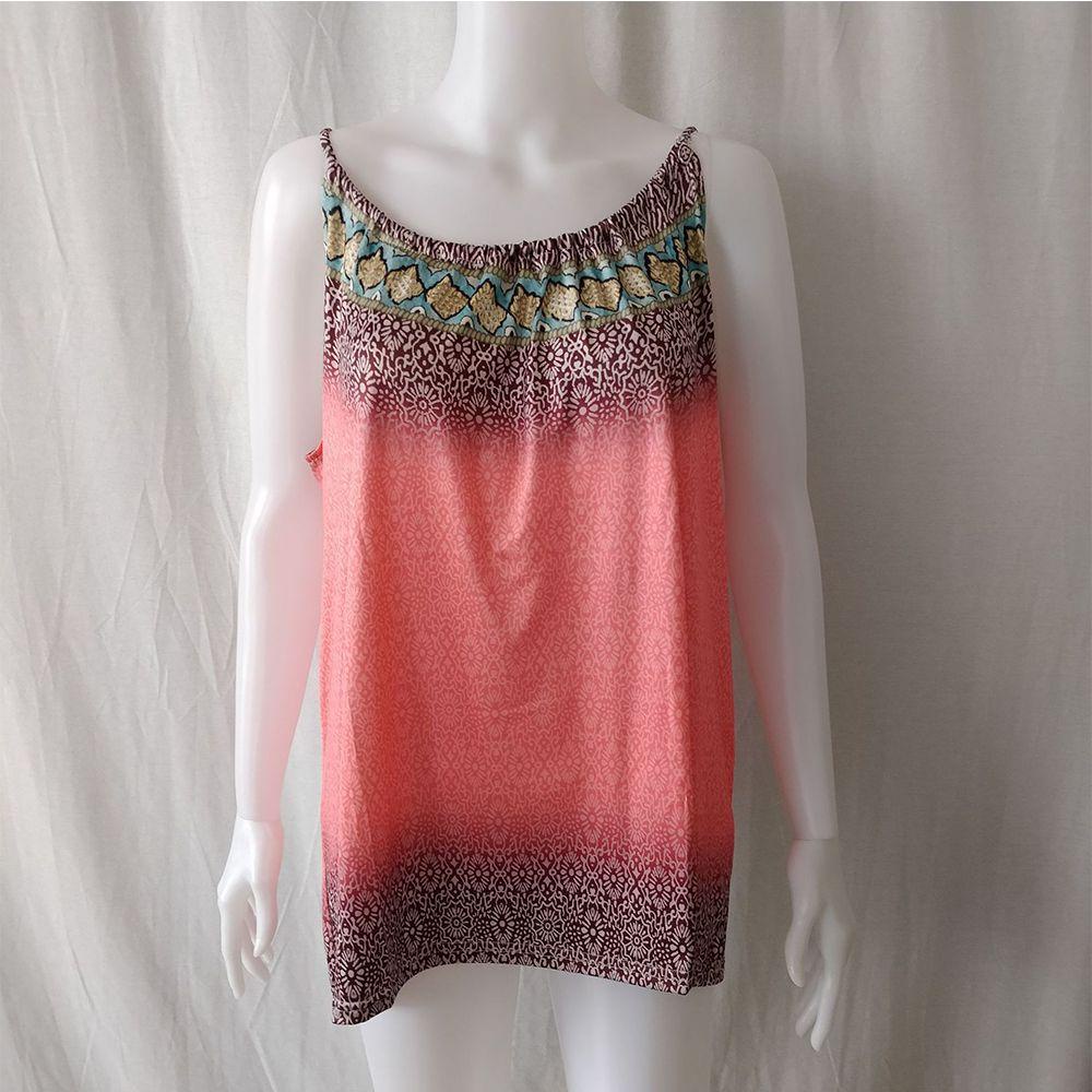 Áo Kiểu Nữ Cộc Tay In Hoa Thời Trang Boho