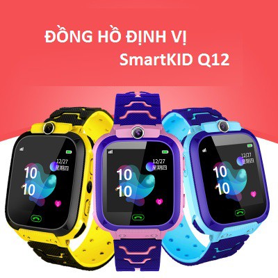 Đồng hồ thông minh định vị GPS Q12  cảm ứng lắp sim nghe gọi điện thoại cho trẻ em có ngôn ngữ tiếng Việt a28