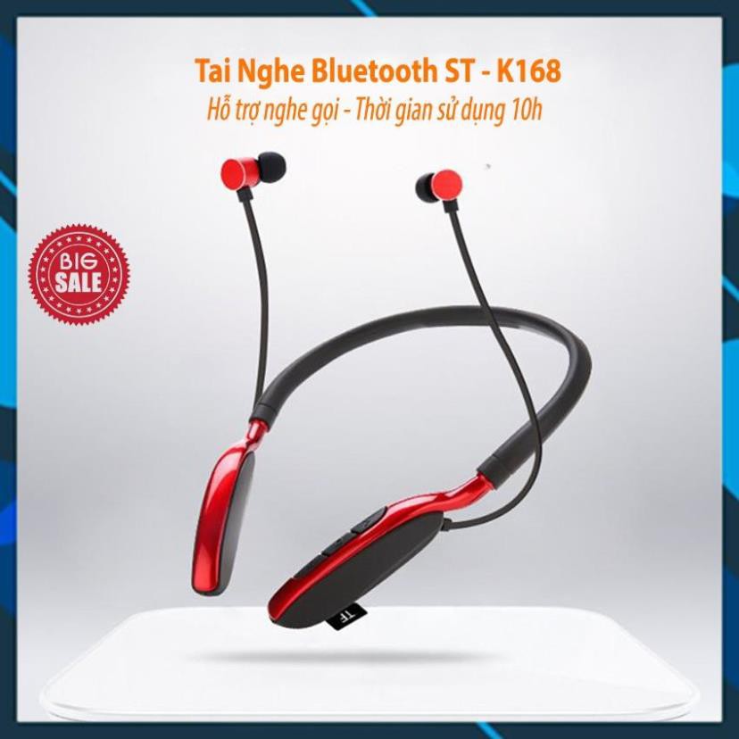 [SIÊU PHẨM 2019] Tai Nghe Bluetooth ST-K168 Chính Hãng Kiểu Dáng Thể Thao, Tích Hợp Chế Độ Nghe Gọi Rảnh Tay Cực Đỉnh