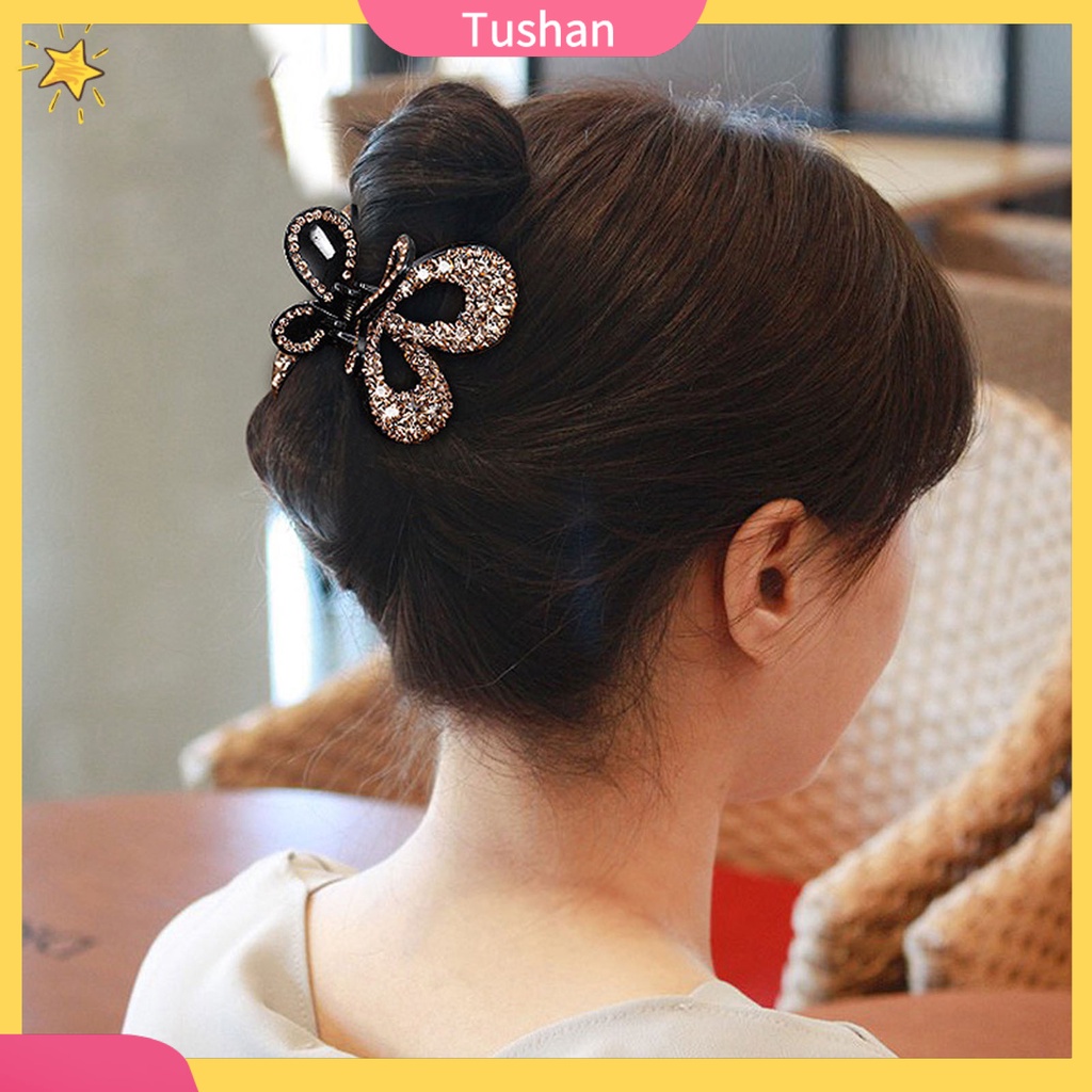 Kẹp tóc hình bướm đính đá sang trọng cho nữ
