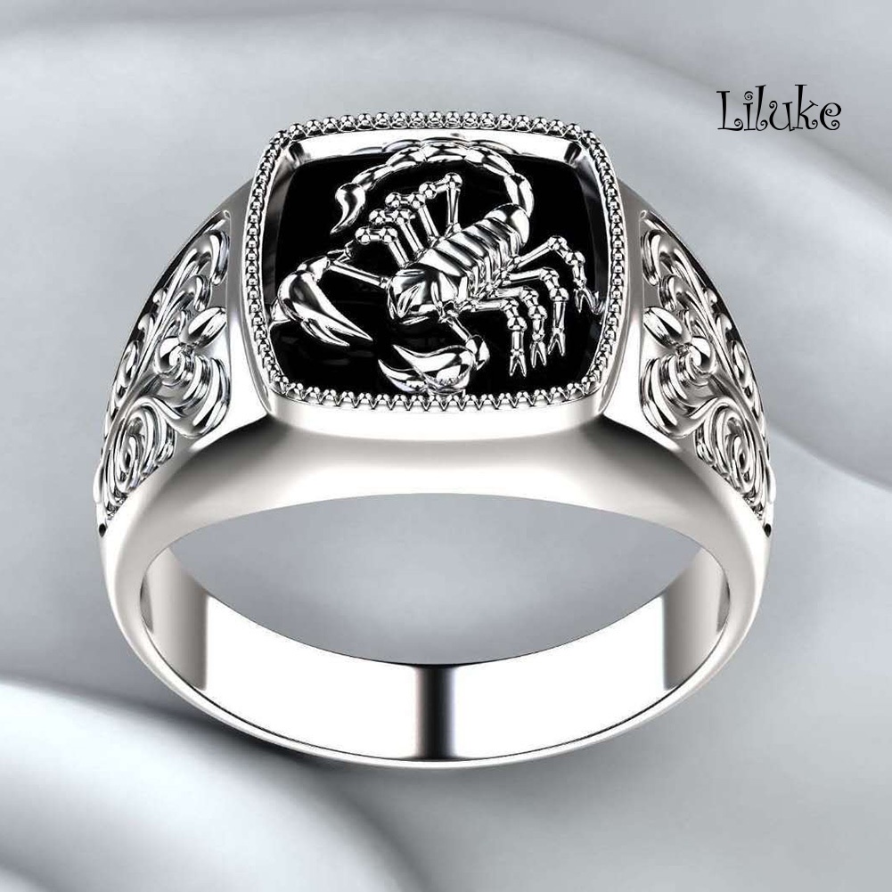 Nhẫn Hợp Kim Khắc Hình Bọ Cạp Độc Đáo Cá Tính Cho Nữ