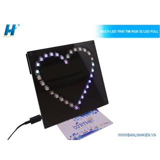 Mạch Led Trái Tim RGB 32 Led Full