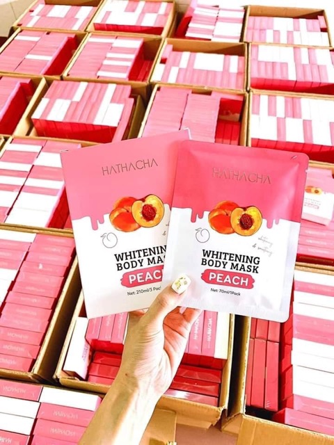 Hathacha Whitening Body Mask Ủ Đào Lên Men - ( 1 Gói ) Hàng Chính Hãng 100%