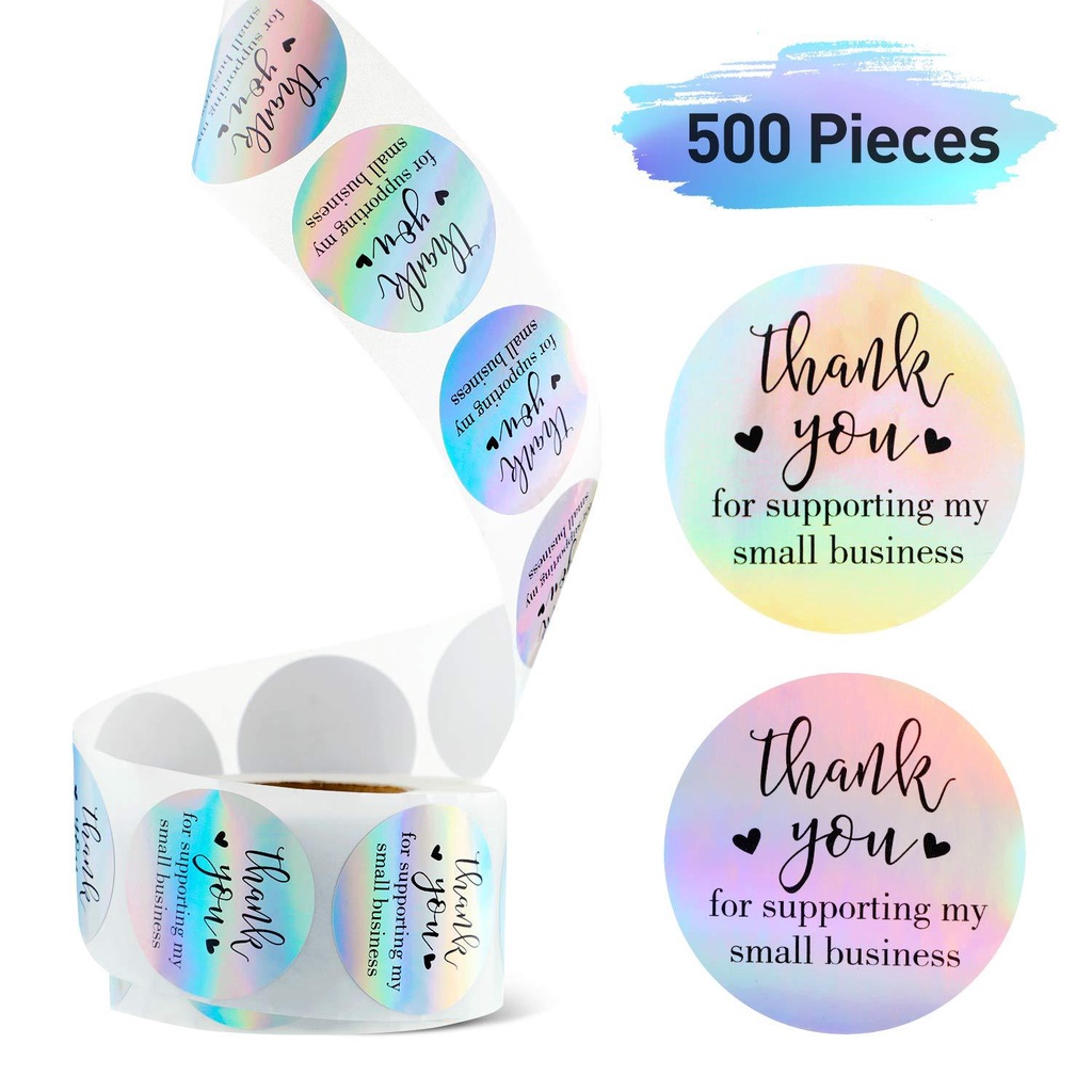 Tem cảm ơn thank you sticker 2.5cm xinh xắn dán đồ handmade gói quà ý nghĩa