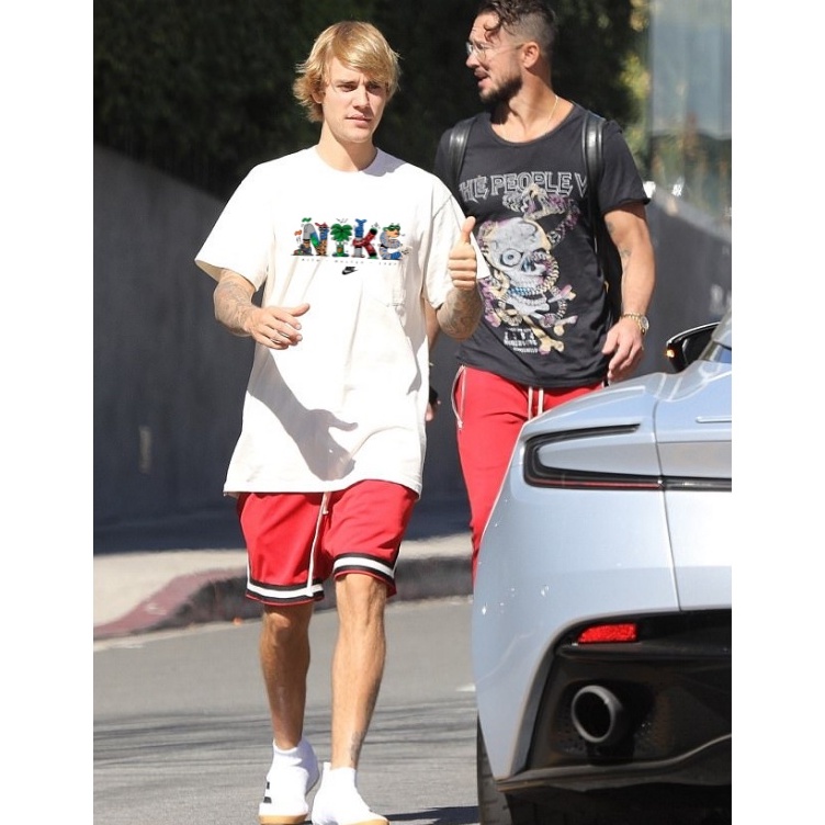 Áo thun phẩy N!ke cây dừa Justin Bieber