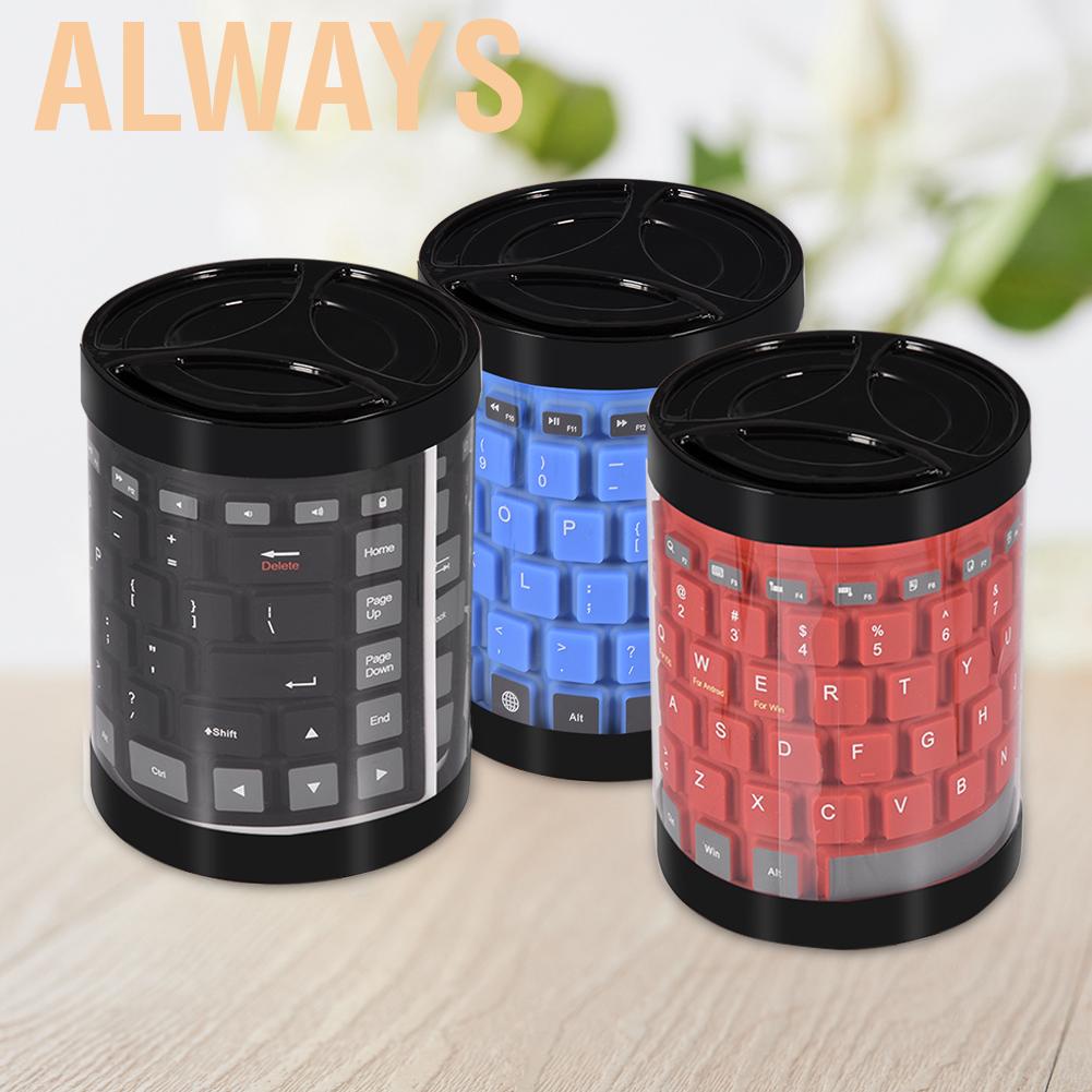 Bàn phím Bluetooth không dây thiết kế cuộn tròn chống nước bụi