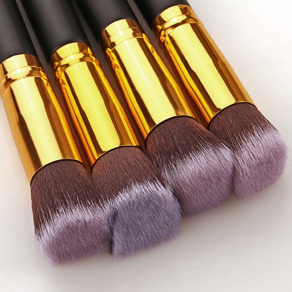 Set 10 Cọ Trang Điểm Chuyên Nghiệp Chất Lượng Cao bộ cọ trang điểm gồm cây tặng kèm túi zip Vintage dành cho trang điểm cá nhân và chuyên nghiệp