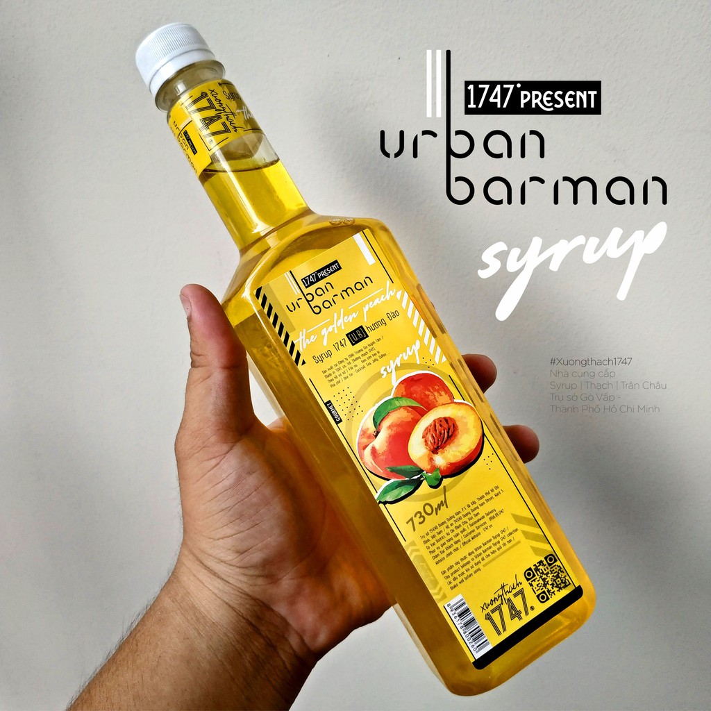 Urban Barman Syrup 1747 - Đào - 730ml