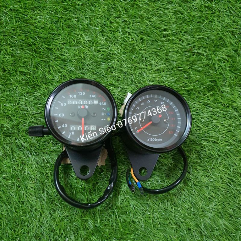 Đồng hồ caferacer phù hợp win, GN125, GD110,Husky 125