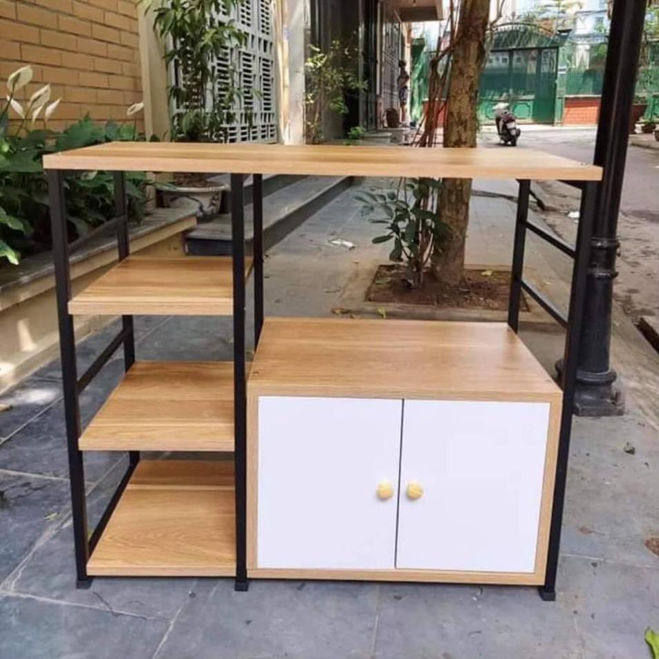 Kệ lò vi sóng kệ để lò nướng nhà bếp đa năng có ngăn tủ 70x78x30cm
