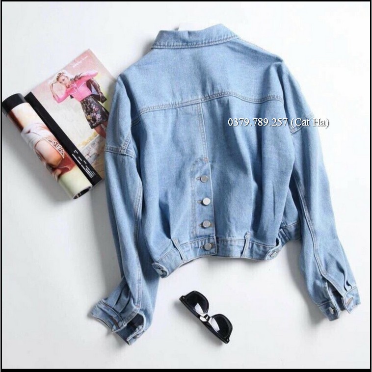 Áo khoác nữ chất jean cao cấp thời trang form dưới 58Kg trơn Basic BB41