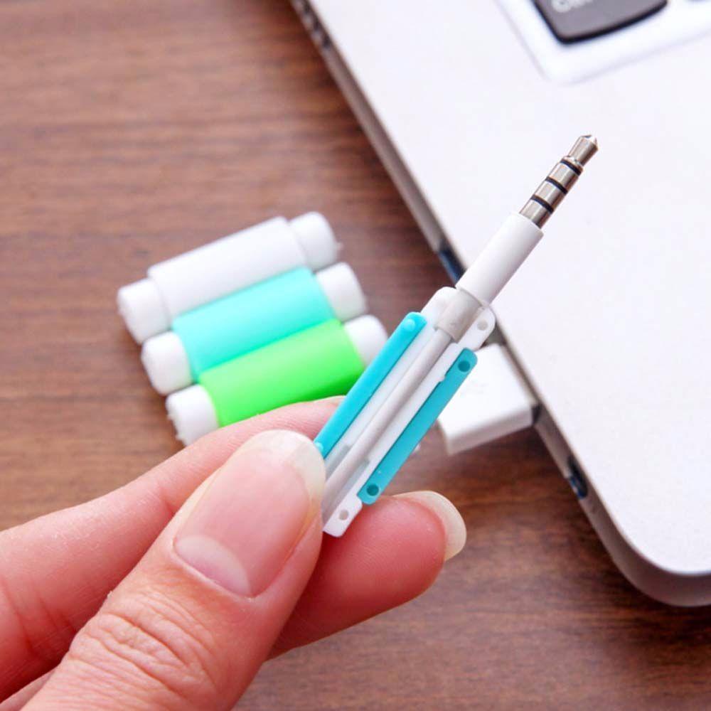 Glenes Kẹp Bảo Vệ Dây Cáp Sạc USB Nhiều Màu Sắc Tiện Dụng Ốp
