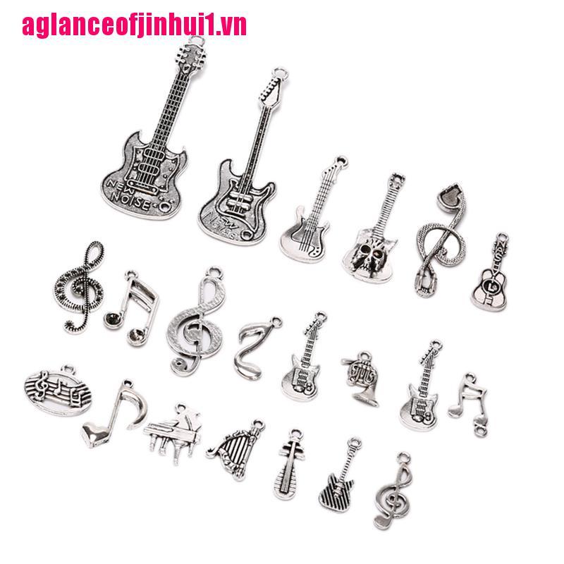 VN CHARMS Set 21 Mặt Dây Chuyền Hình Đàn Ghita Cổ Điển