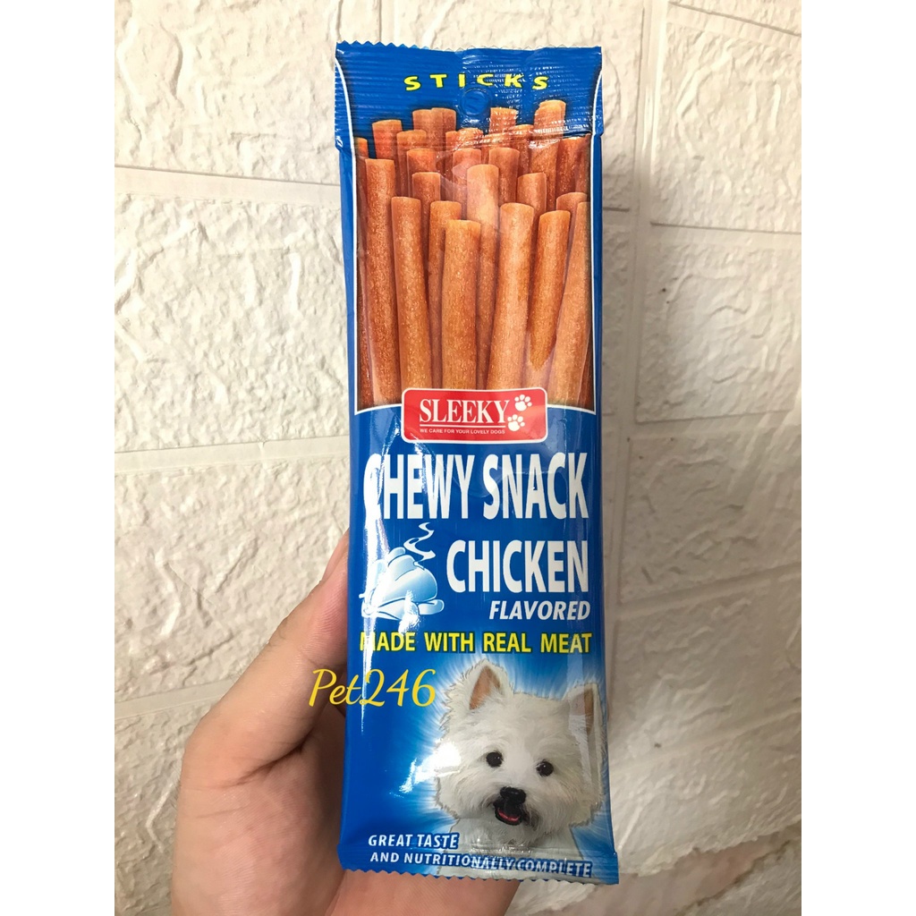 Bánh xương mềm Sleeky Chewy Snack cho chó gói 8que