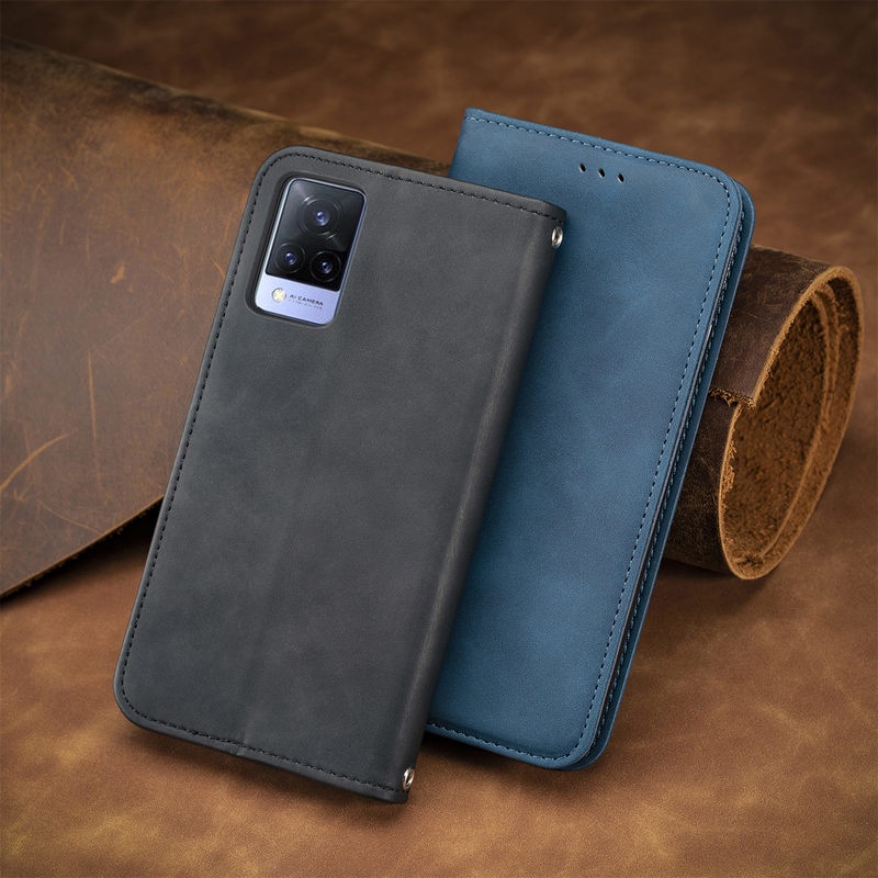 Ốp điện thoại da gập nam châm dành cho VIVO V21 V21e 4G 5G Y20 Y20T Y21 Y21S Y33S V20se