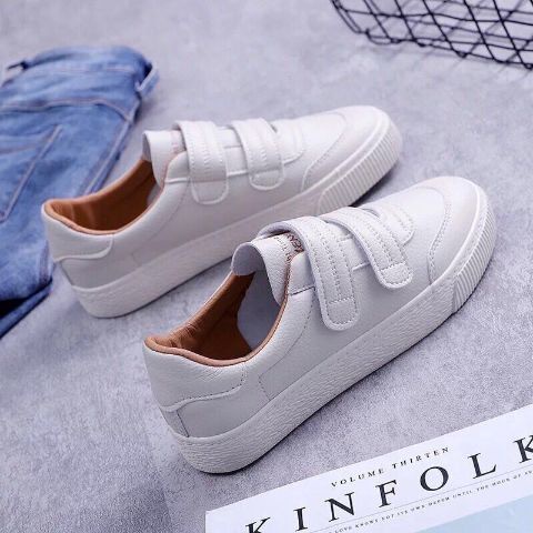 Giày thể thao khóa dán phong cách thời trang Hàn Quốc cá tính 2022 dành cho nữ