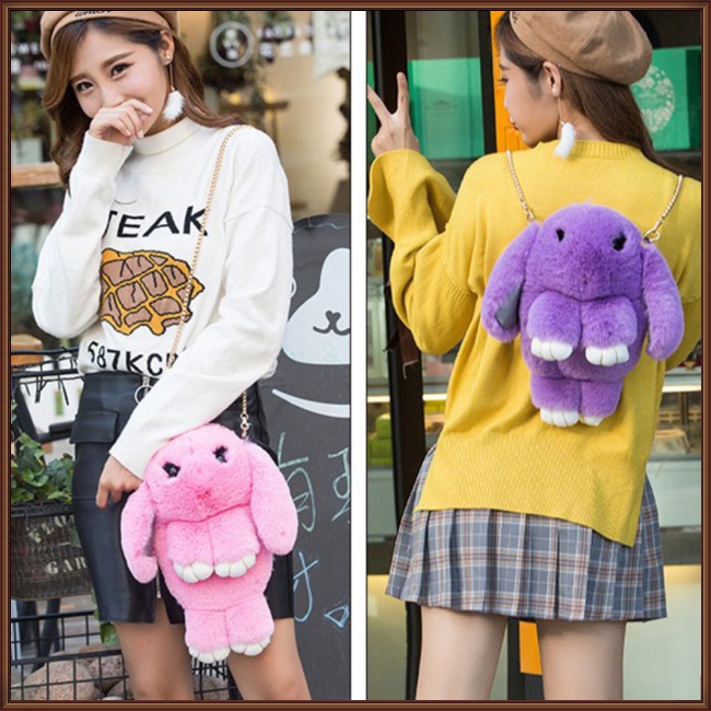 Túi Đeo Chéo Hình Thỏ Hoạt Hình Dễ Thương Dành Cho Nữ