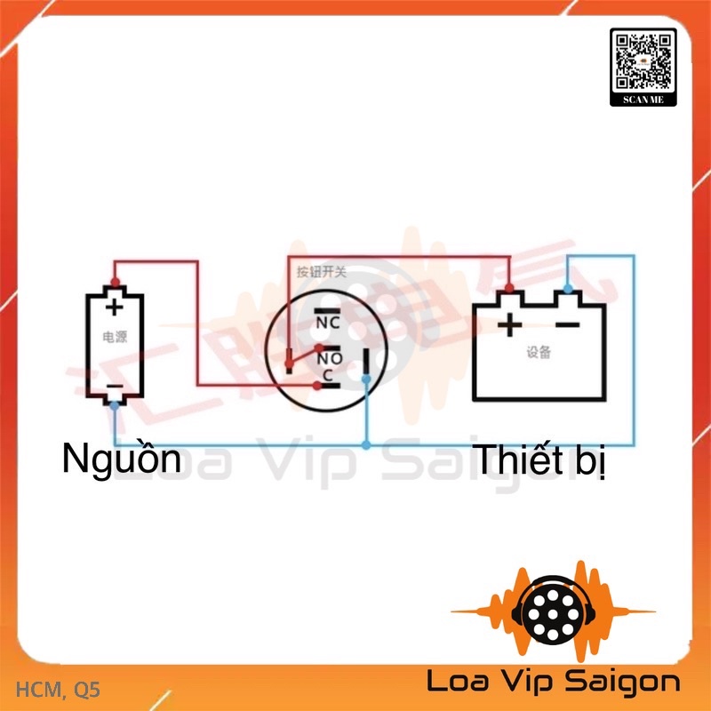 [1 CÁI] Công tắc on/off nhấn giữ 16mm chống nước, inox 304