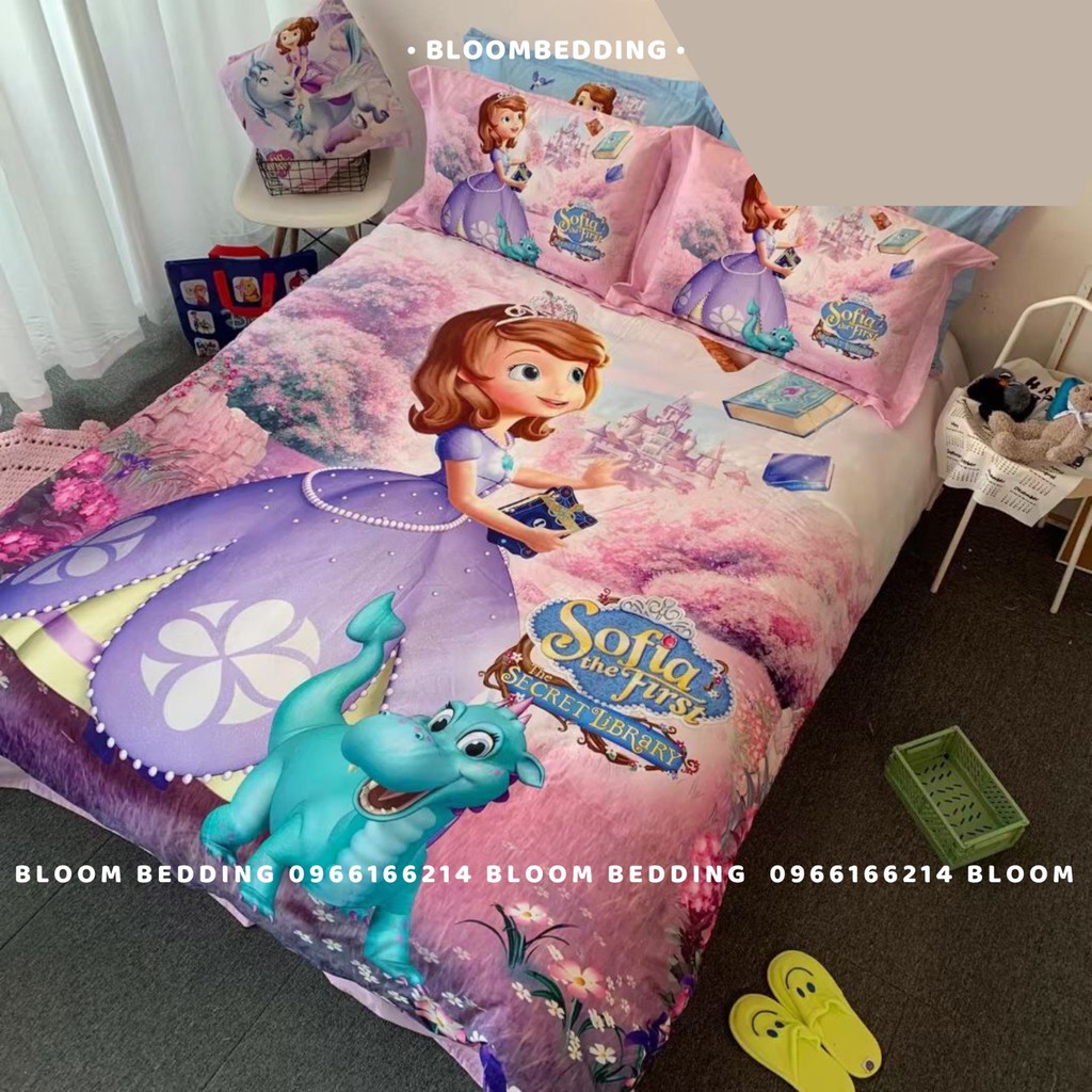 Bộ Chăn Ga Gối Disney 4 Món cho bé - Công chúa Sofia