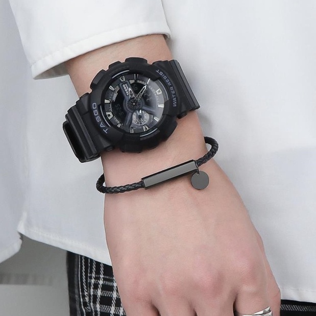 Vòng Tay Unisex Nam Nữ Lắc Tay Clancy Thời Trang Vòng Tay Nam Nữ Basic Loki Accessories Màu Đen Chất Liệu Titan Bền Bỉ