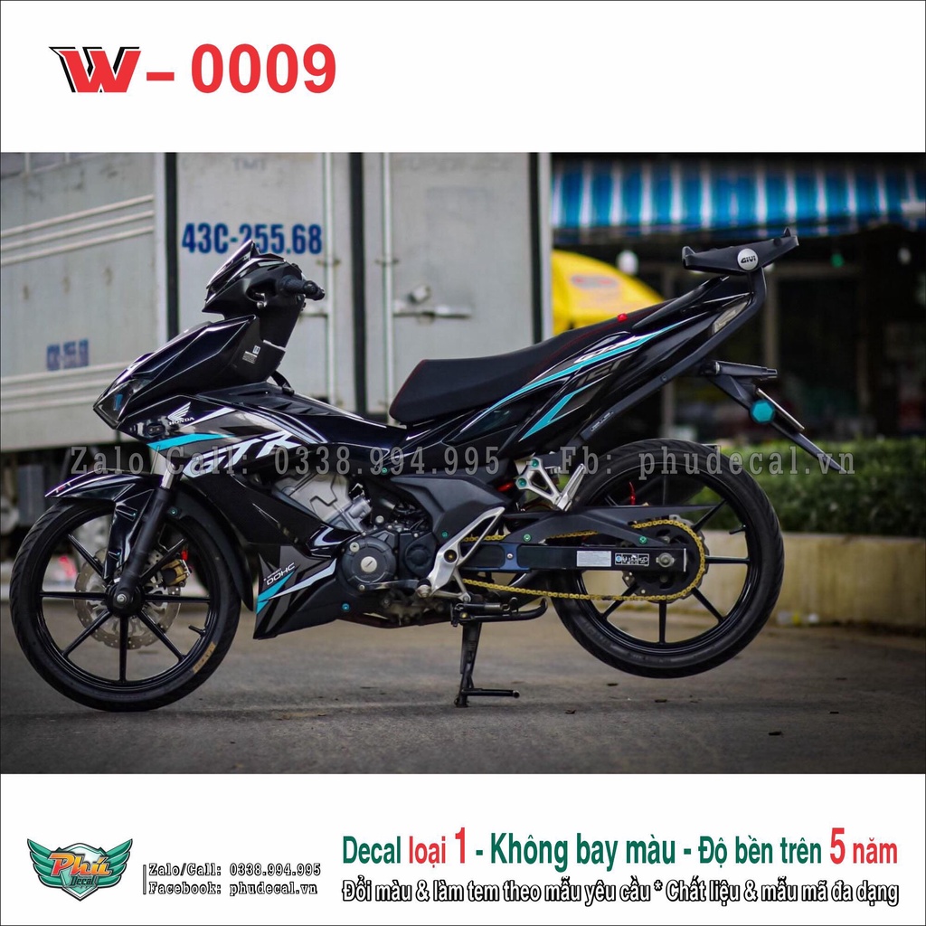 Tem rời Winner X GTR Xanh đen 2022 1