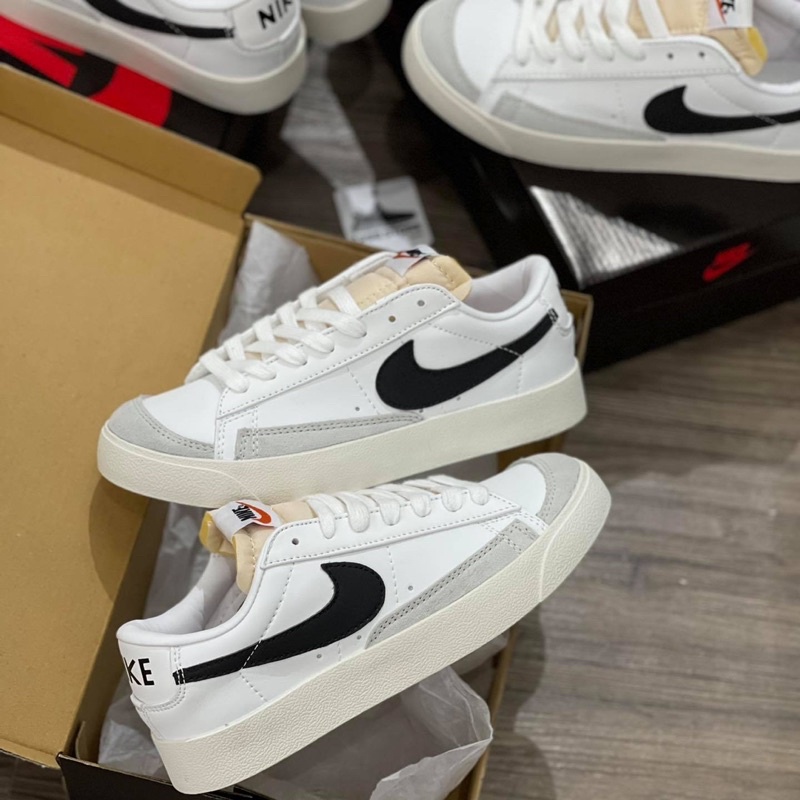 [ẢNH THẬT] GIÀY THỂ THAO Sneakers Blazer Kẻ Đen Bản 2021 Nam nữ hottrend