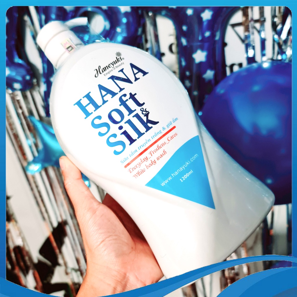 [Chính hãng+quà] Sữa tắm dưỡng da truyền trắng Hana soft silk 1200ml, sữa tắm nước hoa dưỡng ẩm - dhviet | BigBuy360 - bigbuy360.vn