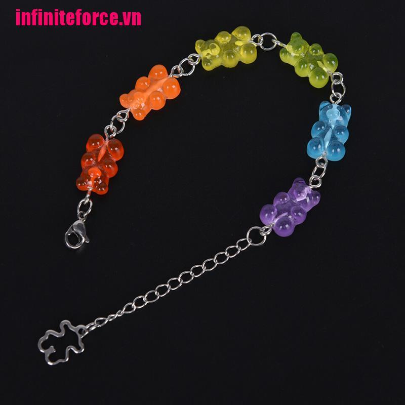 Vòng Tay Inox Hình Gấu Hoạt Hình Dễ Thương