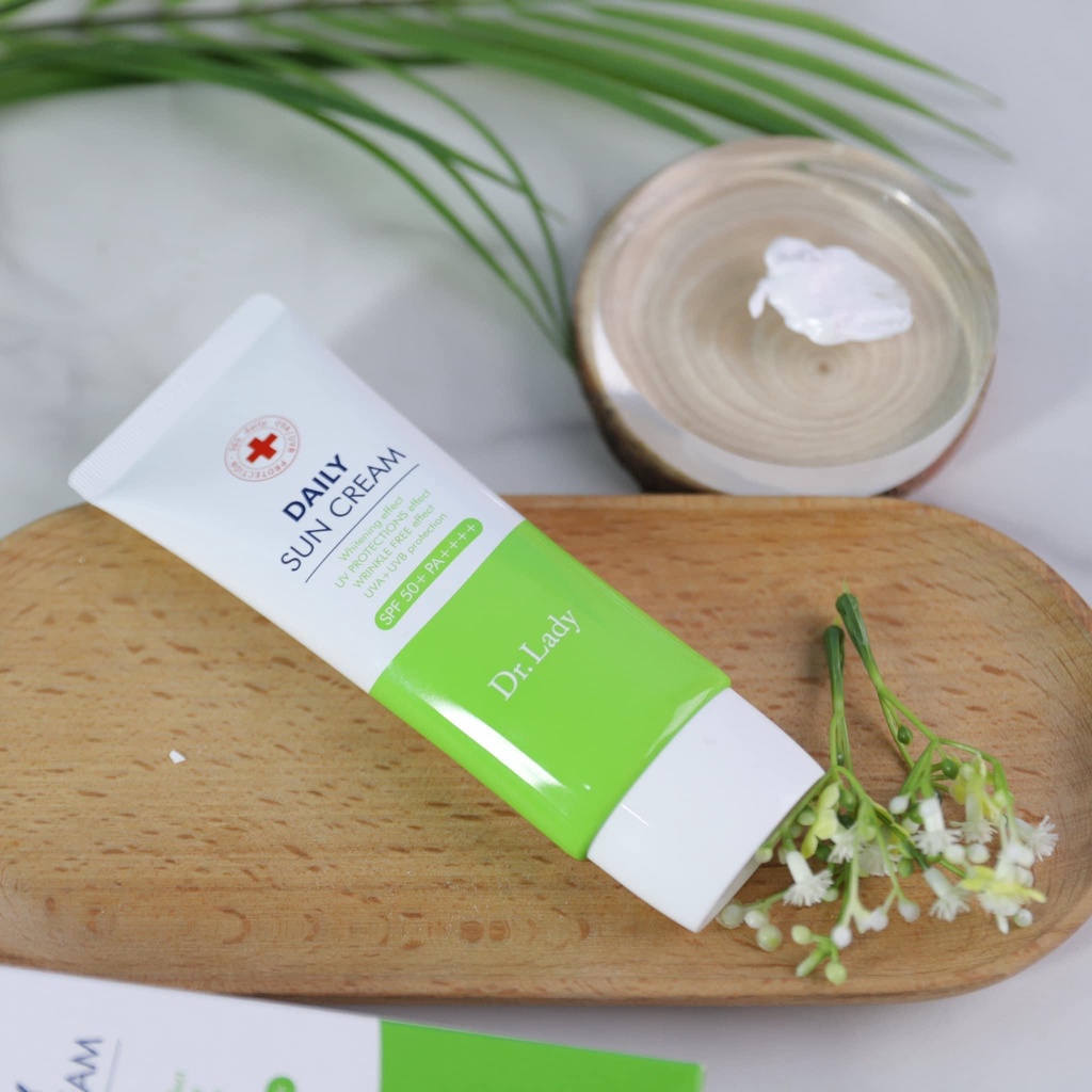 Kem chống nắng Daily Sun Cream màu xanh 3 IN 1 SPF50+ PA ++++ mẫu mới
