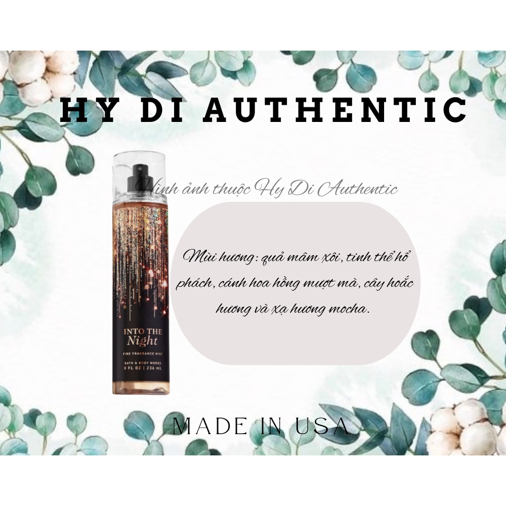 INTO THE NIGHT - XỊT THƠM DƯỠNG THỂ BATH & BODY WORKS USA