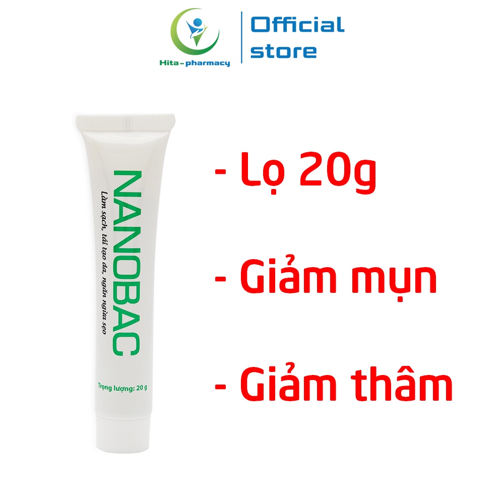 Kem bôi da NANOBAC MT Pharco giảm mụn thâm, làm mờ sẹo - Tuýp 20g