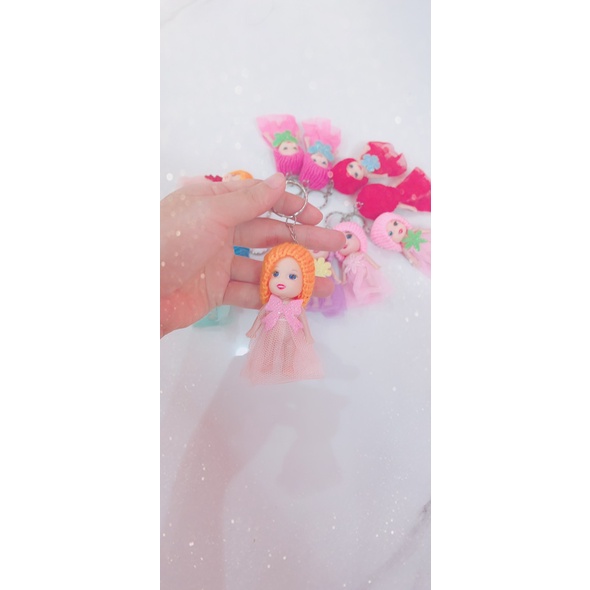 Búp bê chibi có móc khóa treo cặp xinh xắn 10cm
