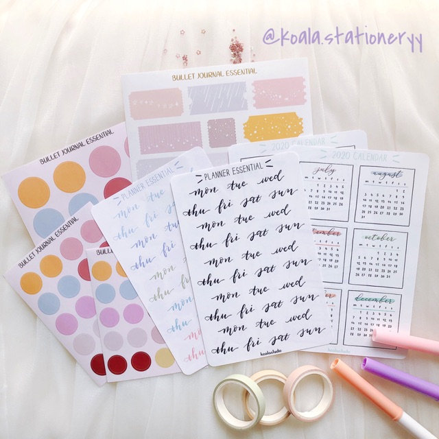 Bullet Journal Sticker - Combo sticker “Essentials”