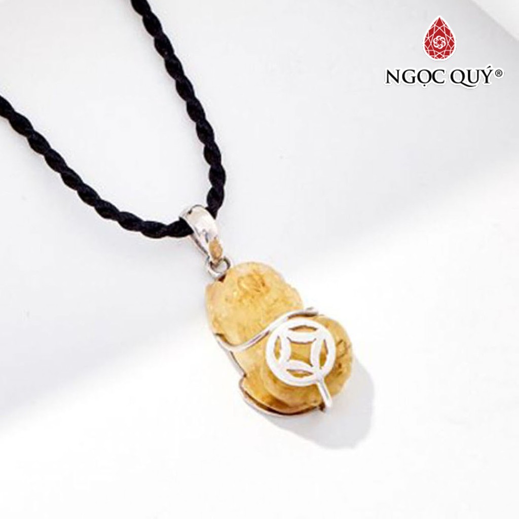 Mặt Dây Chuyền Tỳ Hưu TA Tóc Vàng Bọc Bạc - Ngọc Quý