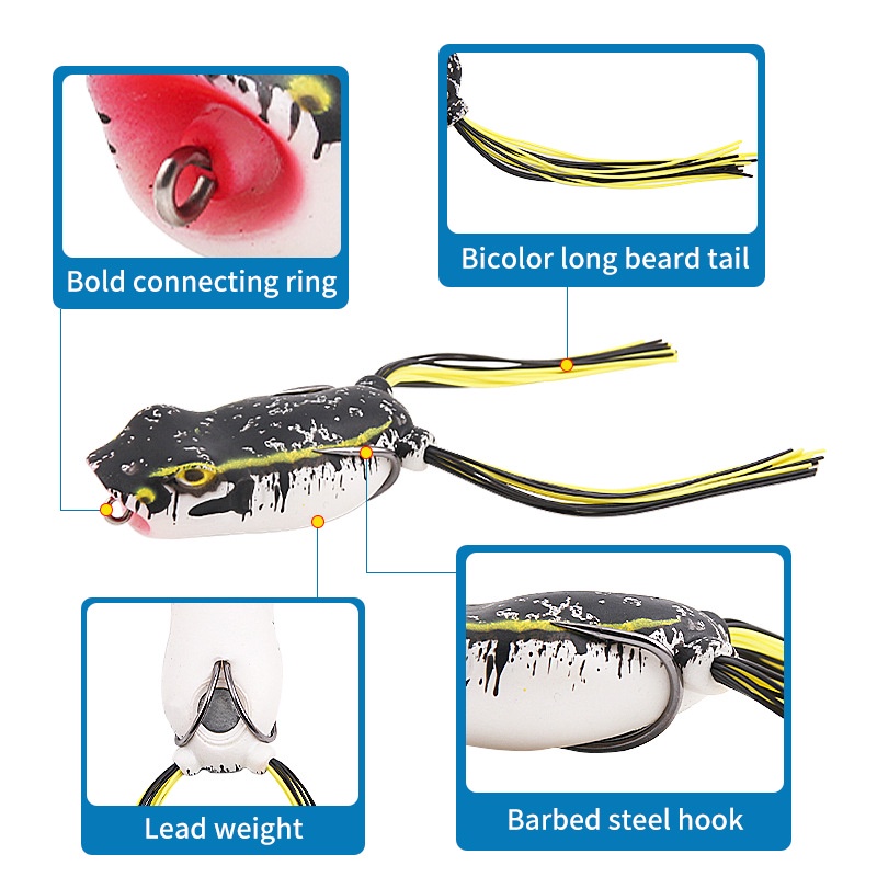 Mồi Câu Cá Giả Hình Ếch 11g 5.3cm Mềm