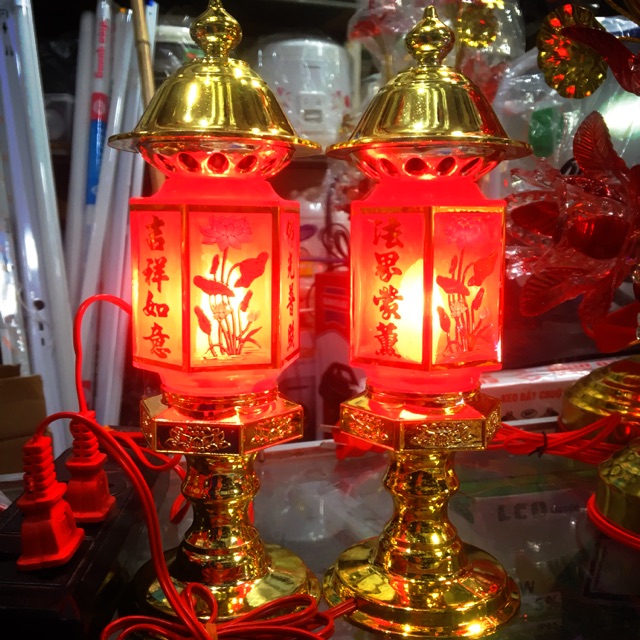 ĐÈN THỜ THÁP THUỶ TINH 24CM