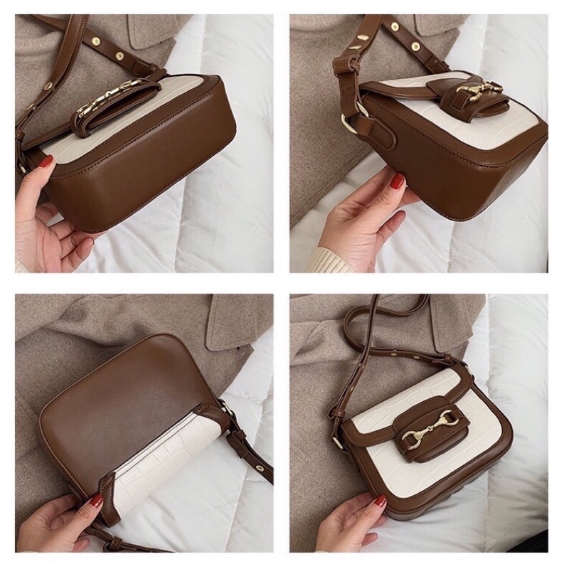 Túi vân rắn size 20 hàng đẹp quai chỉnh cúc bấm video ảnh thật hàng cao cấp