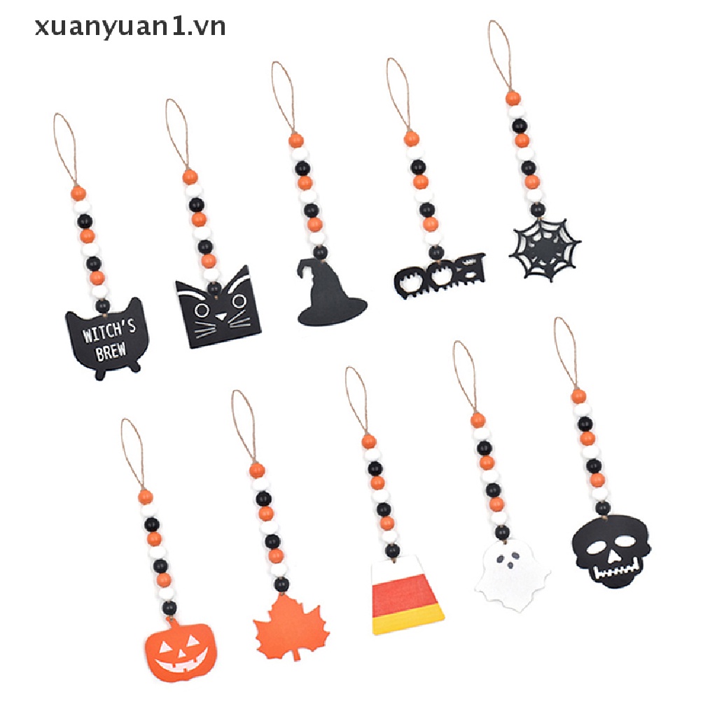 Chuỗi Hạt Gỗ Trang Trí Halloween Độc Đáo
